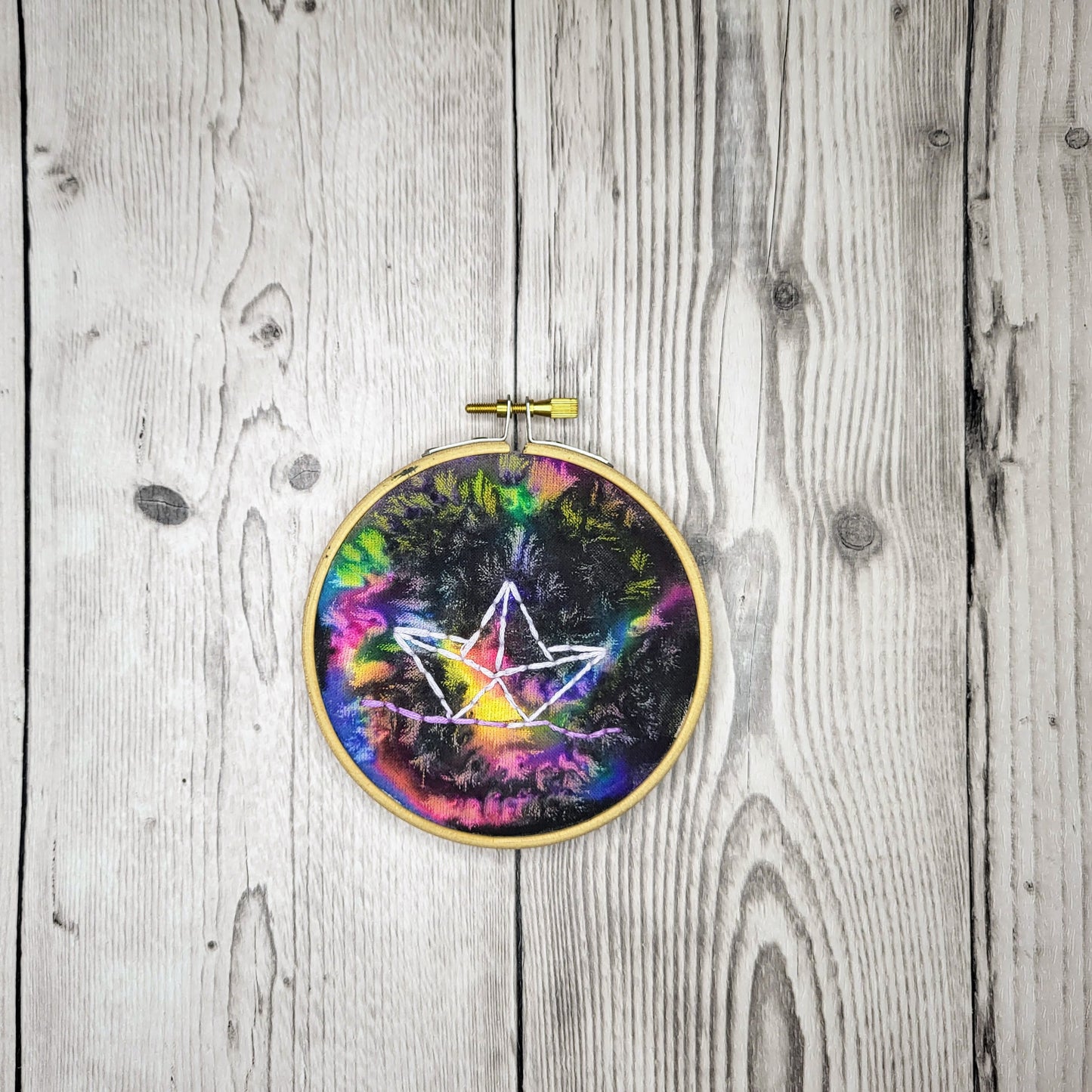 Embroidered Artwork - Paper Boat