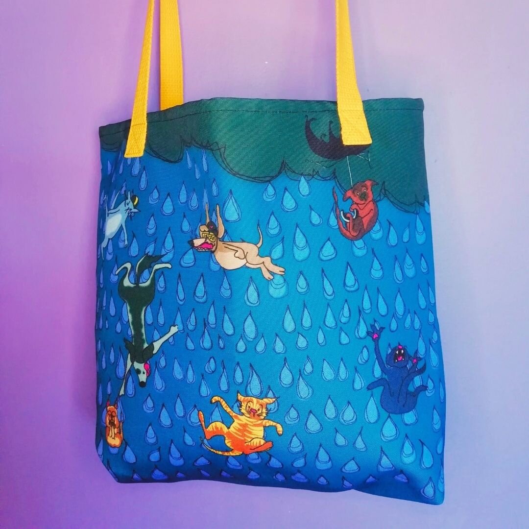 It's raining cats n dogs! - Bespoke Luxury Tote - Limited (only 25 available!)