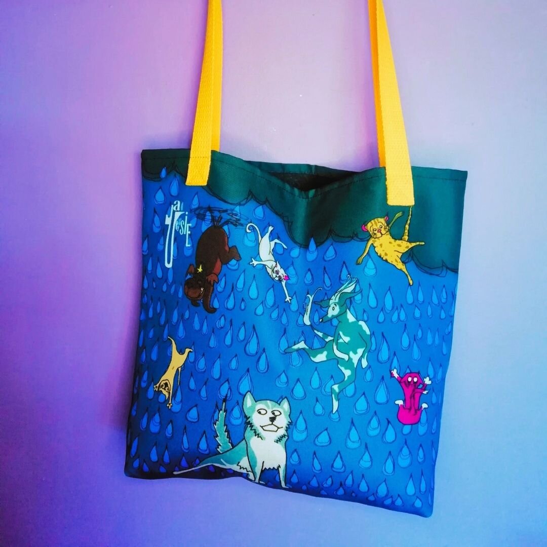 It's raining cats n dogs! - Bespoke Luxury Tote - Limited (only 25 available!)