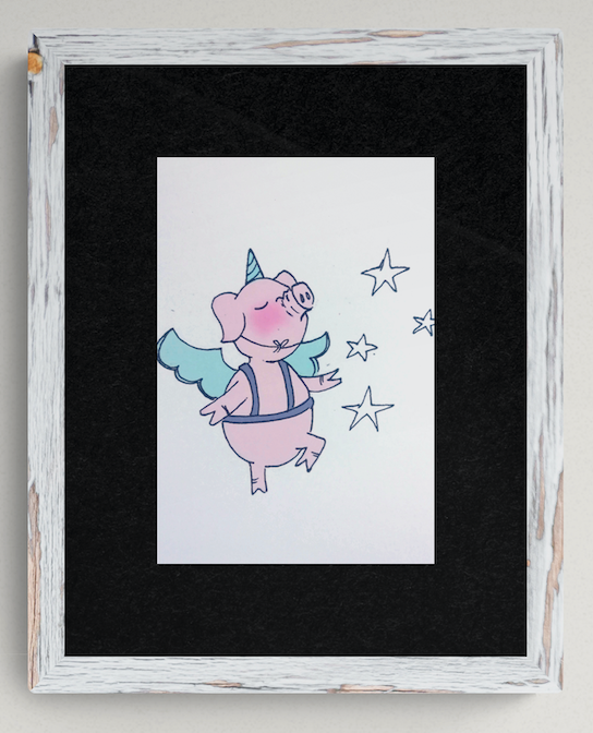 Dancing Pig - Limited Edition Signed A5 Print