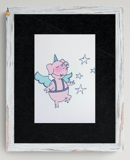 Dancing Pig - Limited Edition Signed A5 Print